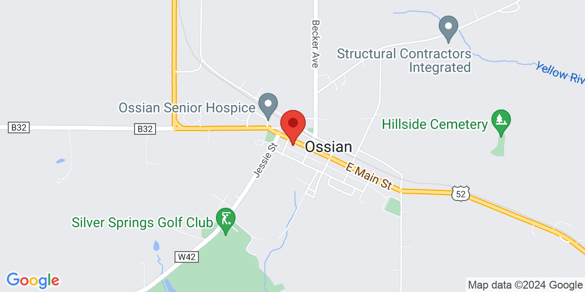 Map of Ossian Public Library